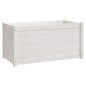 vidaXL Jardinera de madera maciza de pino blanco 100x50x50 cm