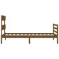 vidaXL Estructura cama y cabecero madera maciza marrón miel 100x200 cm vidaXL Estructura cama y cabecero madera maciza marrón miel 100x200 cm