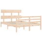 vidaXL Estructura de cama con cabecero madera maciza 120x200 cm vidaXL Estructura de cama con cabecero madera maciza 120x200 cm