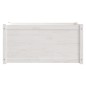 vidaXL Jardinera de madera maciza de pino blanco 100x50x50 cm