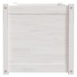vidaXL Jardinera de madera maciza de pino blanco 100x50x50 cm