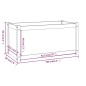 vidaXL Jardinera de madera maciza de pino blanco 100x50x50 cm