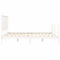 vidaXL Estructura de cama con cabecero madera maciza blanco 160x200 cm vidaXL Estructura de cama con cabecero madera maciza blanco 160x200 cm