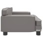 vidaXL Sofá para niños de cuero sintético gris 70x45x30 cm
