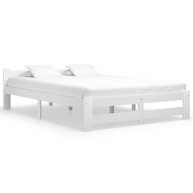 vidaXL Estructura de cama madera maciza de pino blanca 180x200 cm vidaXL Estructura de cama madera maciza de pino blanca 180x200 cm