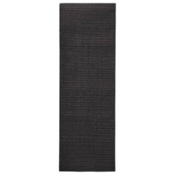 vidaXL Alfombra de sisal para rascador negro 66x200 cm