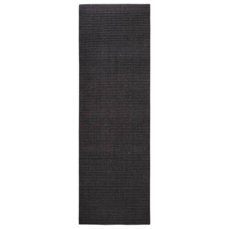 vidaXL Alfombra de sisal para rascador negro 80x250 cm
