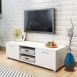 vidaXL Mueble para TV blanco brillante 120x40,5x35 cm
