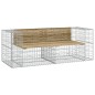 vidaXL Banco jardín con gaviones madera pino impregnada 184x71x65,5 cm vidaXL Banco jardín con gaviones madera pino impregnada 184x71x65,5 cm