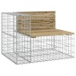vidaXL Banco jardín con gaviones madera pino impregnada 184x71x65,5 cm vidaXL Banco jardín con gaviones madera pino impregnada 184x71x65,5 cm