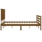 vidaXL Estructura cama y cabecero madera maciza marrón miel 140x200 cm vidaXL Estructura cama y cabecero madera maciza marrón miel 140x200 cm