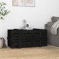vidaXL Caja de almacenaje madera maciza de pino negro 91x40,5x42 cm
