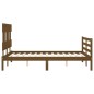 vidaXL Estructura de cama matrimonio con cabecero madera marrón miel vidaXL Estructura de cama matrimonio con cabecero madera marrón miel