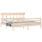 vidaXL Estructura de cama con cabecero madera maciza 200x200 cm