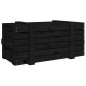 vidaXL Caja de almacenaje madera maciza de pino negro 91x40,5x42 cm