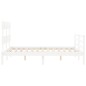 vidaXL Estructura de cama con cabecero madera maciza blanco 140x200 cm vidaXL Estructura de cama con cabecero madera maciza blanco 140x200 cm
