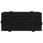 vidaXL Caja de almacenaje madera maciza de pino negro 91x40,5x42 cm
