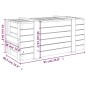 vidaXL Caja de almacenaje madera maciza de pino negro 91x40,5x42 cm