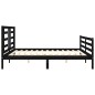 vidaXL Estructura de cama con cabecero madera maciza negro 200x200 cm vidaXL Estructura de cama con cabecero madera maciza negro 200x200 cm