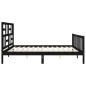 vidaXL Estructura de cama con cabecero madera maciza negro 200x200 cm vidaXL Estructura de cama con cabecero madera maciza negro 200x200 cm