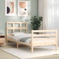 vidaXL Estructura de cama con cabecero madera maciza 100x200 cm