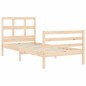 vidaXL Estructura de cama con cabecero madera maciza 100x200 cm