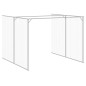 vidaXL Caseta perros con corral acero galvanizado gris 214x457x181 cm