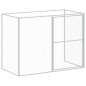vidaXL Caseta perros con corral acero galvanizado gris 214x457x181 cm