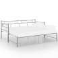 vidaXL Estructura de sofá cama extraíble metal gris 90x200 cm vidaXL Estructura de sofá cama extraíble metal gris 90x200 cm