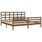 vidaXL Estructura cama y cabecero madera maciza marrón miel 200x200 cm vidaXL Estructura cama y cabecero madera maciza marrón miel 200x200 cm