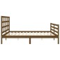 vidaXL Estructura cama y cabecero madera maciza marrón miel 200x200 cm vidaXL Estructura cama y cabecero madera maciza marrón miel 200x200 cm
