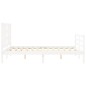 vidaXL Estructura de cama con cabecero madera maciza blanco 140x200 cm vidaXL Estructura de cama con cabecero madera maciza blanco 140x200 cm