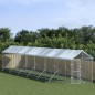 vidaXL Perrera de exterior con toldo acero galvanizado plata 2x14x2,5m vidaXL Perrera de exterior con toldo acero galvanizado plata 2x14x2,5m