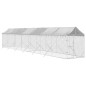 vidaXL Perrera de exterior con toldo acero galvanizado plata 2x14x2,5m vidaXL Perrera de exterior con toldo acero galvanizado plata 2x14x2,5m