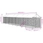 vidaXL Perrera de exterior con toldo acero galvanizado plata 2x14x2,5m vidaXL Perrera de exterior con toldo acero galvanizado plata 2x14x2,5m