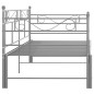 vidaXL Estructura de sofá cama extraíble metal gris 90x200 cm vidaXL Estructura de sofá cama extraíble metal gris 90x200 cm