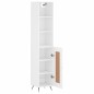 vidaXL Aparador alto madera contrachapada blanco 34,5x34x180 cm vidaXL Aparador alto madera contrachapada blanco 34,5x34x180 cm
