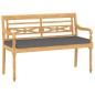vidaXL Set de muebles de jardín 4 pzas y cojines madera maciza de teca vidaXL Set de muebles de jardín 4 pzas y cojines madera maciza de teca