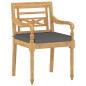 vidaXL Set de muebles de jardín 4 pzas y cojines madera maciza de teca vidaXL Set de muebles de jardín 4 pzas y cojines madera maciza de teca