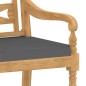 vidaXL Set de muebles de jardín 4 pzas y cojines madera maciza de teca vidaXL Set de muebles de jardín 4 pzas y cojines madera maciza de teca