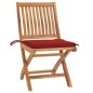 vidaXL Sillas de jardín plegables 6 uds madera maciza teca con cojines vidaXL Sillas de jardín plegables 6 uds madera maciza teca con cojines