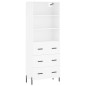 vidaXL Aparador alto madera contrachapada blanco 69,5x34x180 cm vidaXL Aparador alto madera contrachapada blanco 69,5x34x180 cm