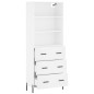 vidaXL Aparador alto madera contrachapada blanco 69,5x34x180 cm vidaXL Aparador alto madera contrachapada blanco 69,5x34x180 cm