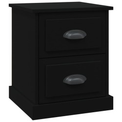 vidaXL Mesita de noche madera contrachapada negro 39x39x47,5 cm