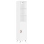vidaXL Aparador alto madera contrachapada blanco 34,5x34x180 cm vidaXL Aparador alto madera contrachapada blanco 34,5x34x180 cm