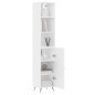 vidaXL Aparador alto madera contrachapada blanco 34,5x34x180 cm vidaXL Aparador alto madera contrachapada blanco 34,5x34x180 cm