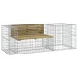 vidaXL Banco de jardín con cesta de gaviones madera de pino impregnada vidaXL Banco de jardín con cesta de gaviones madera de pino impregnada