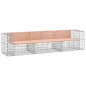 vidaXL Banco jardín diseño gaviones madera abeto Douglas 287x71x65,5cm vidaXL Banco jardín diseño gaviones madera abeto Douglas 287x71x65,5cm