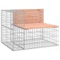 vidaXL Banco jardín diseño gaviones madera abeto Douglas 287x71x65,5cm vidaXL Banco jardín diseño gaviones madera abeto Douglas 287x71x65,5cm