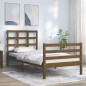 vidaXL Estructura cama con cabecero madera maciza marrón miel 90x200cm vidaXL Estructura cama con cabecero madera maciza marrón miel 90x200cm